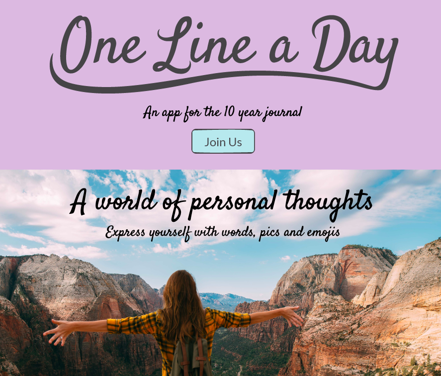 One Line A Day Marketing Page